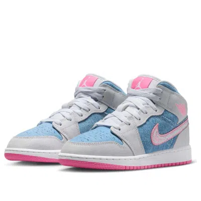 Air Jordan (gs)  1 Mid 'denim Sequin'