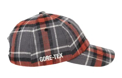 Palace Gore-tex Plaid 6-panel Cap 'red' In Neutral