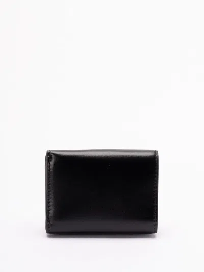 Diesel Women `1dr Tri Fold Coin Xs Ii` Tri-fold Wallet In Leather In Black