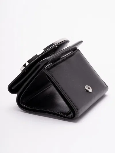 Diesel Women `1dr Tri Fold Coin Xs Ii` Tri-fold Wallet In Leather In Black