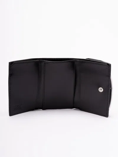 Diesel Women `1dr Tri Fold Coin Xs Ii` Tri-fold Wallet In Leather In Black