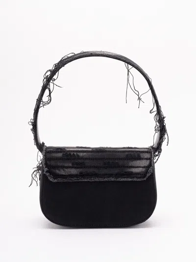 Diesel 1dr Bag In Jeans Canvas With Crystals