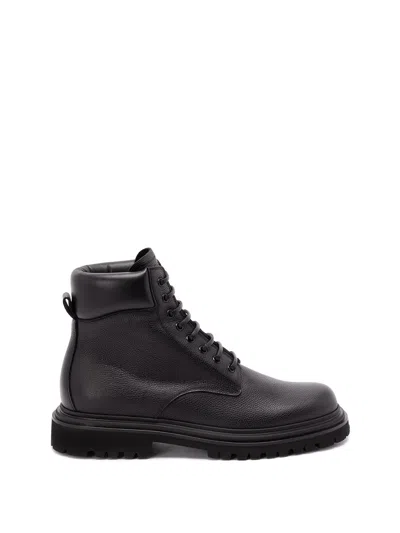 Dolce & Gabbana Day Classic Hammer Ankle Boots Dolce&gabbana Leather Black In Black