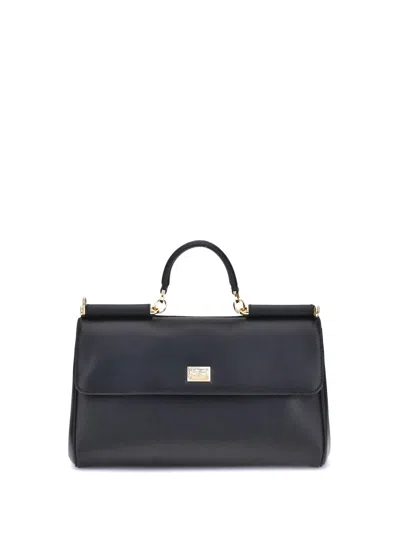Dolce & Gabbana Medium My Sicily Bag In Black
