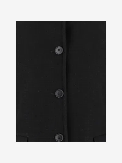 Fit F.it Viscose Blend Single Breasted Coat In Black