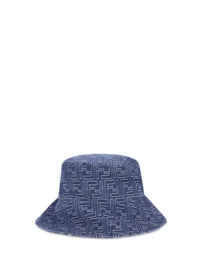Fendi Men Denim Bucket Hat