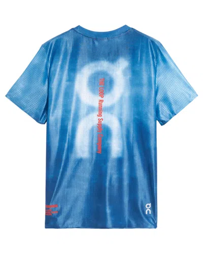 On Running X Pleasures X The Loop Pace T-shirt 'nile' In Blue