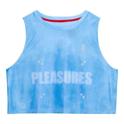 On Running (wmns)  X Pleasures X The Loop Tank 'blizzard' In Blue