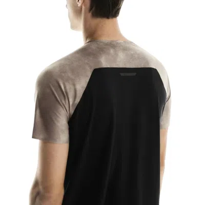 On Running Performance T-shirt Aop 'cinder Black' In Brown