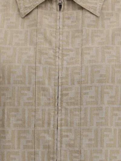 Fendi Women Chambray Cropped Jacket