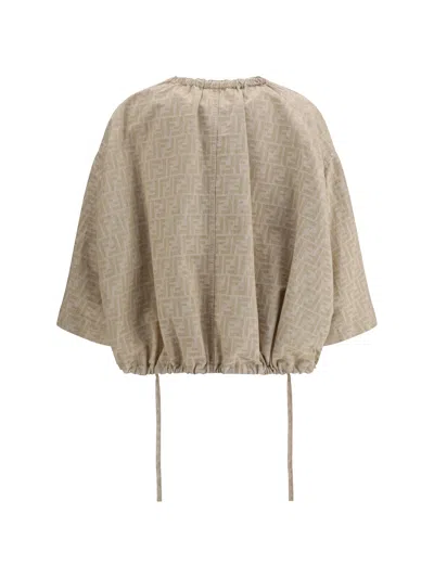 Fendi Women Oversize Chambray Jacket