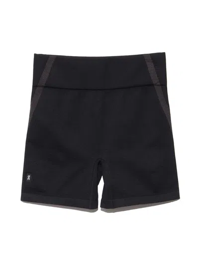 On Running (wmns)  Studio Knit Cycling Shorts 'black Eclipse' In Blue