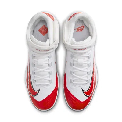 Nike Alpha Huarache Elite 4 Mid 'white University Red' In Multi
