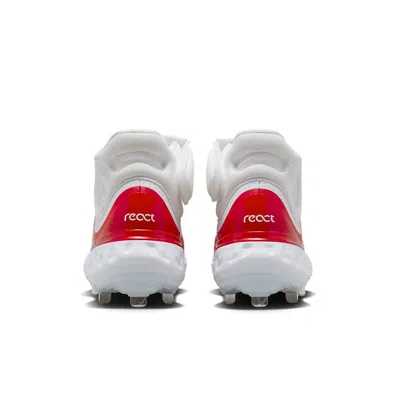 Nike Alpha Huarache Elite 4 Mid 'white University Red' In Multi