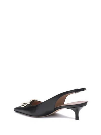 Ferragamo Gancini Slingback Pumps In Black