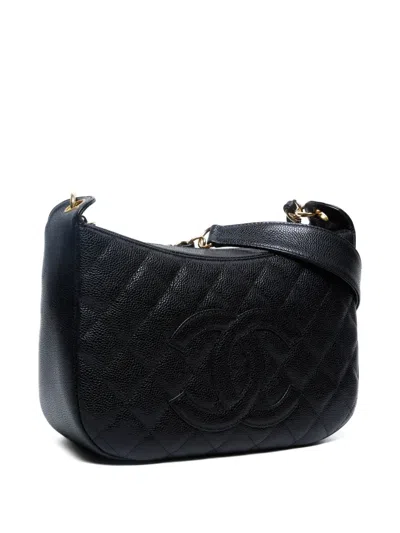 Pre-owned Chanel 2003-2004 Cc Mark Shoulder Bag In Black