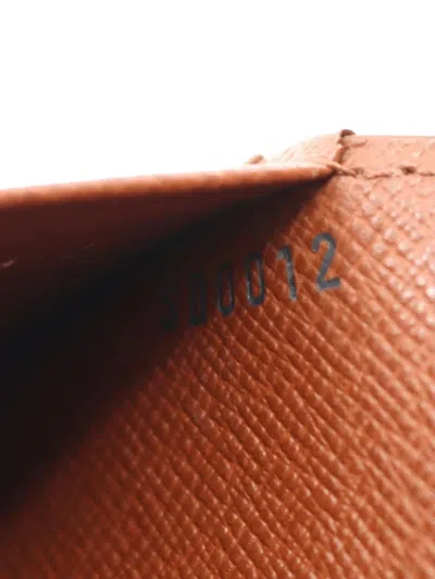 Pre-owned Louis Vuitton 2002 Porte-monnaie Bie Tresor Bi-fold Wallet In Brown