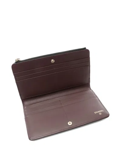 Pre-owned Chanel 2021 Timeless Classic Matelassé Wallet In Black