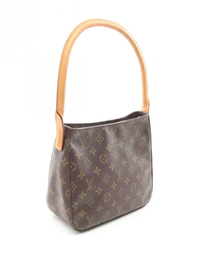 Pre-owned Louis Vuitton 2002 Looping Mm Shoulder Bag In Brown