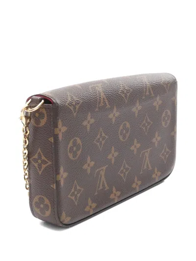 Pre-owned Louis Vuitton 2019 Felicie Clutch Bag In Brown