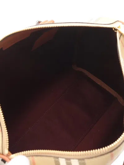 Pre-owned Burberry 2020s Medium Check-pattern Tote Bag In Neutral