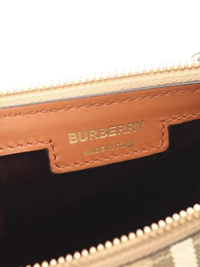 Pre-owned Burberry 2020s Medium Check-pattern Tote Bag In Neutral