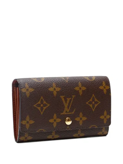 Pre-owned Louis Vuitton 1993 Monogram Canvas Button Wallet