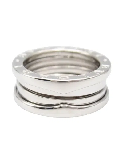 Pre-owned Bvlgari 2010s 18k White Gold B.zero1 Ring In Silver