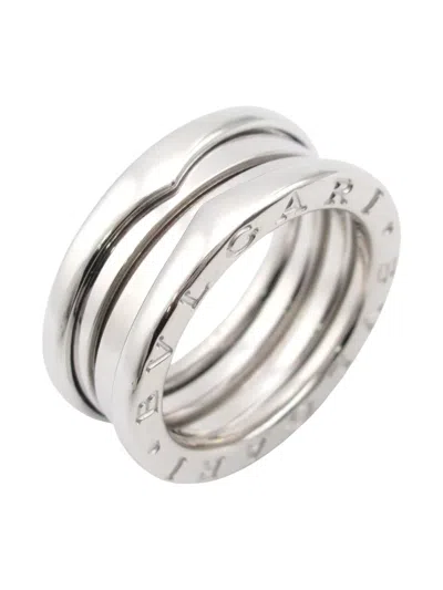 Pre-owned Bvlgari 2010s 18k White Gold B.zero1 Ring In Silver