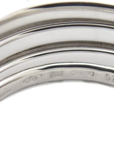 Pre-owned Bvlgari 2010s 18k White Gold B.zero1 Ring In Silver