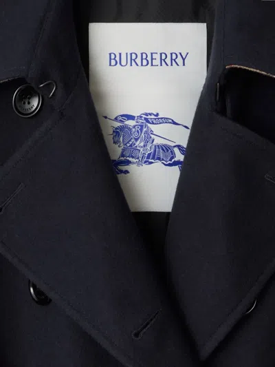 Burberry Kensington Trench Coat In Blue