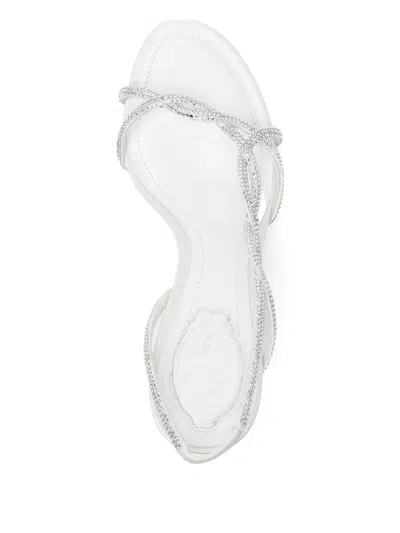 René Caovilla 90mm Crystal-embellished Slingback Sandals In White