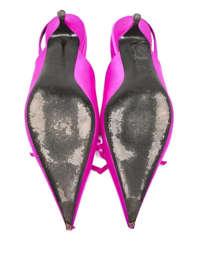 Pre-owned Balenciaga 40mm Satin Mules In Pink