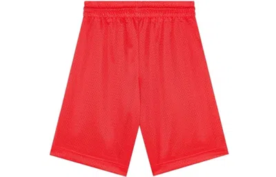 New Balance Essential Basketball Shorts 'orange' In Red