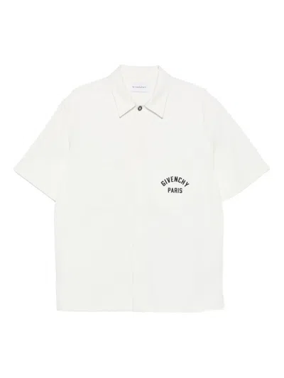 Givenchy Men Short Sleeve Shirt In White