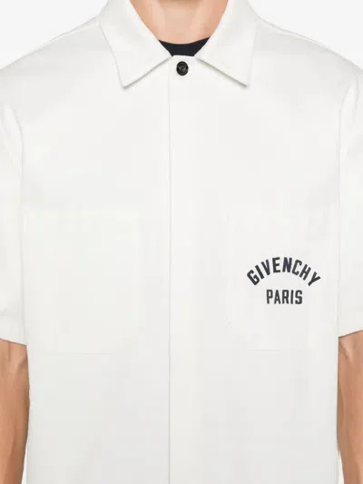 Givenchy Men Short Sleeve Shirt In White