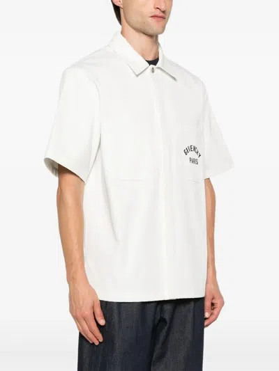 Givenchy Men Short Sleeve Shirt In White