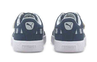 Puma (ps)  Basket Canvas Little 'time 4 Change - Dark Denim' In Blue