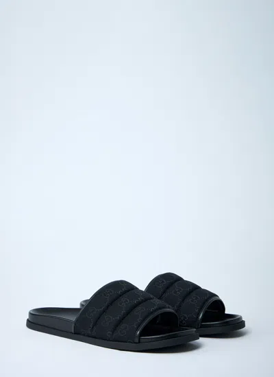 Gucci Gg-pattern Padded Slide Sandals