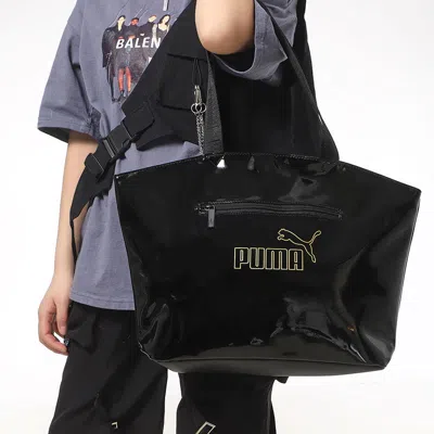 Puma Core Up Large Shopper Bag 'black' In Black