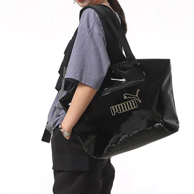 Puma Core Up Large Shopper Bag 'black' In Black