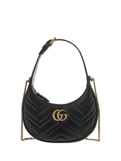 Gucci Women Gg Marmont Mini Shoulder Bag In Black