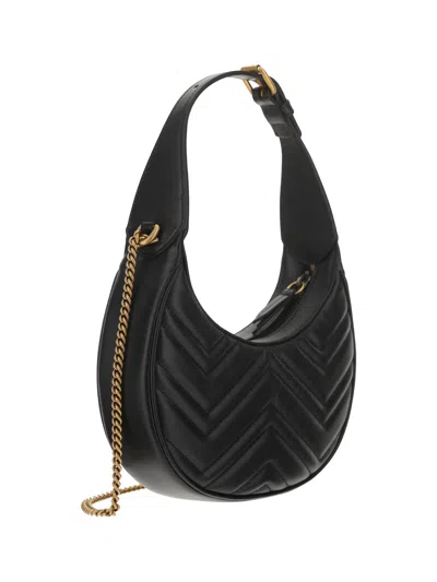 Gucci Women Gg Marmont Mini Shoulder Bag In Black