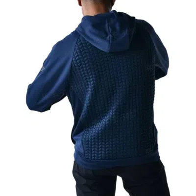 New Balance R.w.tech Heat Loft Pullover Hoodie 'natural Indigo' In Blue