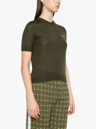 Gucci Women Short Sleeve Crew-neck Top In Green