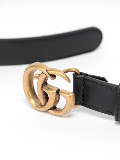 Gucci Women `gg Marmont` Thin Belt
