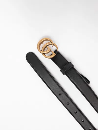 Gucci Women `gg Marmont` Thin Belt