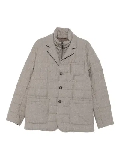Herno Quilted Wool Jacket With Classic Collarfit
