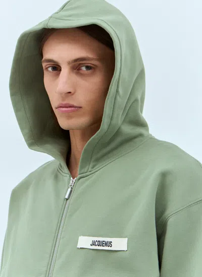 Jacquemus Men Le Hoodie Zip Gros Grain Sweatshirt