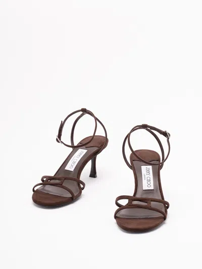 Jimmy Choo 1998 Leo Suede Ankle-strap Sandals